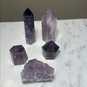 Amethyst Crystal Set - Purple Home Accents